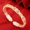 Pulseira Oca de Prata Pura 9999 Banhada a Ouro Esmaltada com Mola e Céu Limpo Joias de Prata Pura Novo Estilo Chinês Tendência Nacional Estilo Étnico Presente