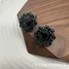 Botones Metálicos con Forma de Flor Estilo Coreano Incrustados con Diamantes, Botones para Trajes, Prendas de Punto, Abrigos, Botones Decorativos Simples y Versátiles Cosidos a Mano