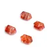 Marca Famosa Cristal Hielo Natural Pegamento Rojo Flor Facetada Doble Punta Barril Cuentas DIY Accesorios para Joyería Cuentas Sueltas Mayoreo