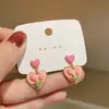 Brincos de Tulipa Rosa de Verão 2025 Novos Coração de Menina Doce e Exquisitos Elegantes Brincos de Alta Qualidade Brincos