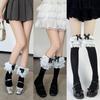 Primavera e Verão Novo Lolita Renda Multicamadas Laço Veludo Doce Desejo Puro Estilo Balé Jk Meias de Bezerro