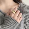 Anillo Ancho Mate Estilo Minimalista Fresco para Mujer, Diseño de Moda, Anillo Abierto Exquisito y Versátil, Anillo para Dedo Índice