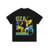 Camiseta de manga larga informal con estampado de retrato de rap americano, estilo hip hop, estilo retro, lavado urbano, para otoño, para hombres y mujeres