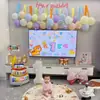 Decoraciones para celebración de 100 días para niños y niñas, decoraciones de cumpleaños para bebés y niños, globos de escena, fondo para fotos, fiesta de ambiente