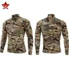 Nueva ropa interior térmica táctica transfronteriza para deportes al aire libre de otoño e invierno, camiseta base elástica de manga larga ajustada para hombre