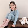 Ropa y Pantalones de Otoño para Niños y Niñas Estilo Coreano Pijamas Lindos de Dibujos Animados 280g Tejido de Lana Elástico 10A Ropa de Descanso Antibacteriana