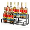 Rack de Vinho Retrátil Personalizado Balcão de Bar Rack de Armazenamento de Vinho Cozinha Doméstica Rack de Armazenamento Expansível para Xaropes e Condimentos
