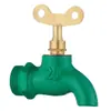Torneira de Água de Ferro Fundido de 4 Pontos 1 polegada, Torneira de Ferro de Abertura Rápida Estilo Antigo de 6 Pontos com Trava de Chave, Adequada para Gerenciamento de Propriedades, Canteiros de Obras e Máquinas de Lavar