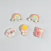 Mini Paletas de Nube Arcoíris de Dibujos Animados Accesorios de Resina DIY Pegamento de Crema Funda de Teléfono Pasador para el Cabello Accesorios para el Cabello Crocs
