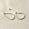 Anillo extraíble de plata de ley S925 con forma de nariz de cerdo, grano de arroz y pieza redonda para mujer, diseño de nicho de lujo ligero, anillo de dedo índice ajustable a la moda