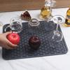 Tapete de silicone grande para drenagem, tapete de mesa antiderrapante, tábua de corte, tapete de isolamento fixo, tapete de panela de cozinha, tapete de tigela, tapete anti-escaldante