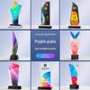 Novo Troféu Criativo de Cristal Colorido Impresso Medalha Colorida Prêmio Funcionário Destaque Troféu Presente Ornamentos