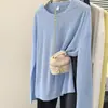 2026 Nova Roupa de Proteção Solar de Malha Fina com Manga Longa Feminina Roupa de Verão Solta Modeladora Top Camiseta Ar Condicionado