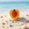 Chaveiro Pingente de Brinquedo Alimentício Transparente de Frutas Pêssego Grande e Pêssego Amarelo Acessórios DIY Grampo de Cabelo Elástico de Cabelo Materiais