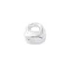 Plata Pura S999 Plata Lisa Sólida Brillo Plateado Pepita de Plata Bendición Colgante Material para Pulsera Trenzada DIY Accesorios con Cuentas