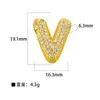 Xi Yin Transfronterizo Europa y América ins Moda Personalidad Hip Hop Colgante Perforado Cobre Microincrustado Circonita Colgante de Cobre de 26 Letras