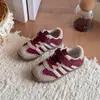 Tênis de Treino Alemão Retrô Estampa de Leopardo para Crianças de 3-6-12 Anos Outono Novo Estilo Meninos Meninas Solado Macio Antiderrapante Sapatos Esportivos Sapatos Individuais