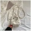 Bolso de Mano Plegado con Lazo Estilo Coreano de Nicho para Mujer Primavera 2026, Nuevo Bolso de Hombro Chic de Moda para el Trabajo