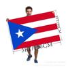 Bandera de Puerto Rico de poliéster con soporte para pie, tamaño 3x5 pies (90x150 cm), venta al por mayor