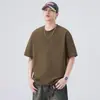 Camiseta deportiva de manga corta a la moda estilo americano para hombre, nueva de verano 2026, fina de seda de hielo, secado rápido, camiseta blanca para niños