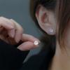 Pendientes de Copo de Nieve 2025 Nuevos Pendientes de Perforación de Oreja de Moda Pendientes con Borla Pequeños Elegantes Clásicos Simples Pendientes de Gama Alta