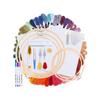 Kit de herramientas para hilo de punto de cruz 50 colores 100 colores hilo de bordar cobertizo de bordado aro de bordado combinación bolsa no tejida bordado juego completo