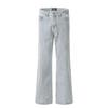 Jeans Vintage de Estilo Americano Azul Hielo para Hombre y Mujer con Diseño de Bordado High Street y Efecto Adelgazante