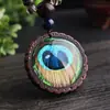 Collar de Xizang Más Vendido Versátil para Hombres y Mujeres Estilo Étnico Vintage Cadena de Lana Accesorios para Ropa Larga de Algodón y Lino Viaje de Madera