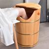 Balde para Pies Barril de Madera Doble Propósito para Baño de Pies y Fumigación Balde de Madera para Pies Balde de Madera Maciza para Pies Fabricantes