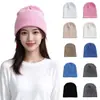 Gorro de Punto con Textura de Waffle para Hombre y Mujer, Color Sólido Versátil, Cálido Gorro de Lana con Protección para las Orejas, Gorro de Invierno