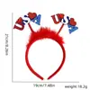 Decoraciones del Mundial de EE. UU., Canadá y México, Diademas para Aficionados Estadounidenses, Diademas con Bandera de EE. UU. para Animadoras de Fútbol