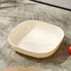 Prato de osso de diamante estilo creme plástico prato de frutas japonês prato de jantar com aparência elegante mesa de jantar doméstica prato de osso quadrado