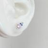 Design doce e cool sensação de alta qualidade y2k diamante rosa borboleta simples nicho amor cartilagem da orelha cravo de orelha médica brincos brincos