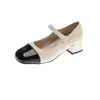 Novos Sapatos Elegantes Estilo Francês Mary Jane Emagrecedores Femininos Outono 2026 Salto Grosso Retro Tira Única Francês
