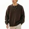 Nuevo Suéter de Punto con Cuello Redondo Henry, Cárdigan de Punto Casual Holgado de Color Sólido, Estilo Americano para Hombre, En Stock Transfronterizo