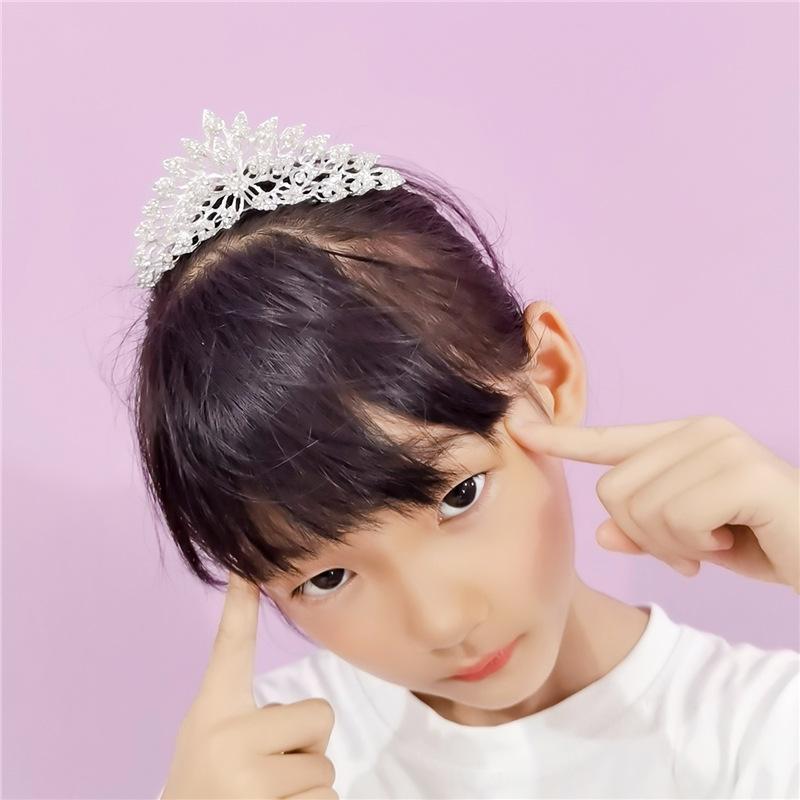 韩版儿童皇冠饰品影楼婚庆头饰水钻发梳发饰表演珍