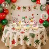 Banderín navideño y de cumpleaños transfronterizo, fiesta temática navideña, banderín con elemento de muñeco de nieve, decoraciones para toppers de pastel