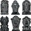 Placas de Halloween Transfronterizas para Patio, Señales de Lápidas para Cementerio al Aire Libre, Placas Decorativas para Fiesta Temática de Terror