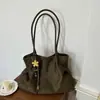 Bolsa Tote de Gran Capacidad Color Sólido para el Trayecto al Trabajo Bolso de Hombro Único Bolso de Mano de Moda Nicho Bolso de Axila Personalizado Elegante Moderno