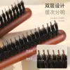 Cepillo de Cerdas de Jabalí, Peine de Dientes Finos, Peine Voluminizador para la Coronilla, Peine de Tres Filas, Peine de Dientes Finos, Peine Pequeño de Cola Puntiaguda para Cabello Rizado y Coletas
