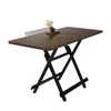 Mesa de comedor plegable para uso doméstico, mesa redonda sencilla para viviendas de alquiler, mesa portátil para exteriores para montar puestos, mesa cuadrada pequeña para comer