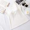 Camisola interior de verano de talla grande con almohadilla para el pecho, ropa interior para mujer, nueva prenda exterior con copa fija, sujetador integrado en la espalda, ropa interior