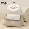 Mochila Feminina 2025 Nova Moda para o Trabalho Mochila de Grande Capacidade Bolsa para Estudante Universitário Mochila Leve para Viagem com Compartimento para Computador