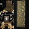 Novos Adereços de Casamento Estilo Dinheiro Antigo Cortina de Contas para Teto Decoração de Casamento Decoração de Fundo Cortina de Fio com Lantejoulas Douradas