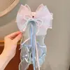 Acessório de Cabelo Trançado com Fita de Princesa Super Fada Desenho Animado Grampo de Cabelo com Laço de Pérola e Franja Presilha de Cabelo Hanfu Antigo