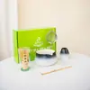 Juego de Té Matcha Rústico Estilo Japonés con Pintura de Paisaje, Tazón de Matcha con Pico, Batidor de Té de Cerámica, Juego de 8 Piezas en Caja de Regalo para Envío Transfronterizo