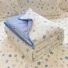 Colcha de Verano Estilo Nuevo Acolchada de Gasa de Doble Capa con Borde de Concha, Lavable a Mano y en Máquina, Apta para la Piel de los Niños, en Stock
