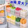 Compartimento de Caixa de Armazenamento na Porta Interna da Geladeira Caixa de Conservação de Alimentos e Vegetais Compartimento de Armazenamento de Gengibre e Alho para Cozinha