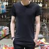Nueva camiseta de manga corta para hombre primavera y verano 2022 camiseta de hombre color ajuste slim manga corta camiseta lisa para hombre venta al por mayor
