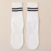 Calcetines de Pilates Procesados y Personalizados, Calcetines Antideslizantes Profesionales, Calcetines de Algodón de Media Caña, Calcetines de Yoga de Dos Barras, Calcetines Antideslizantes para Suelo Deportivo